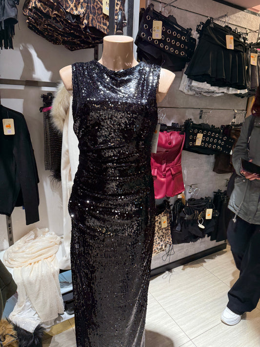 Vestito lungo Brillantinato Strass