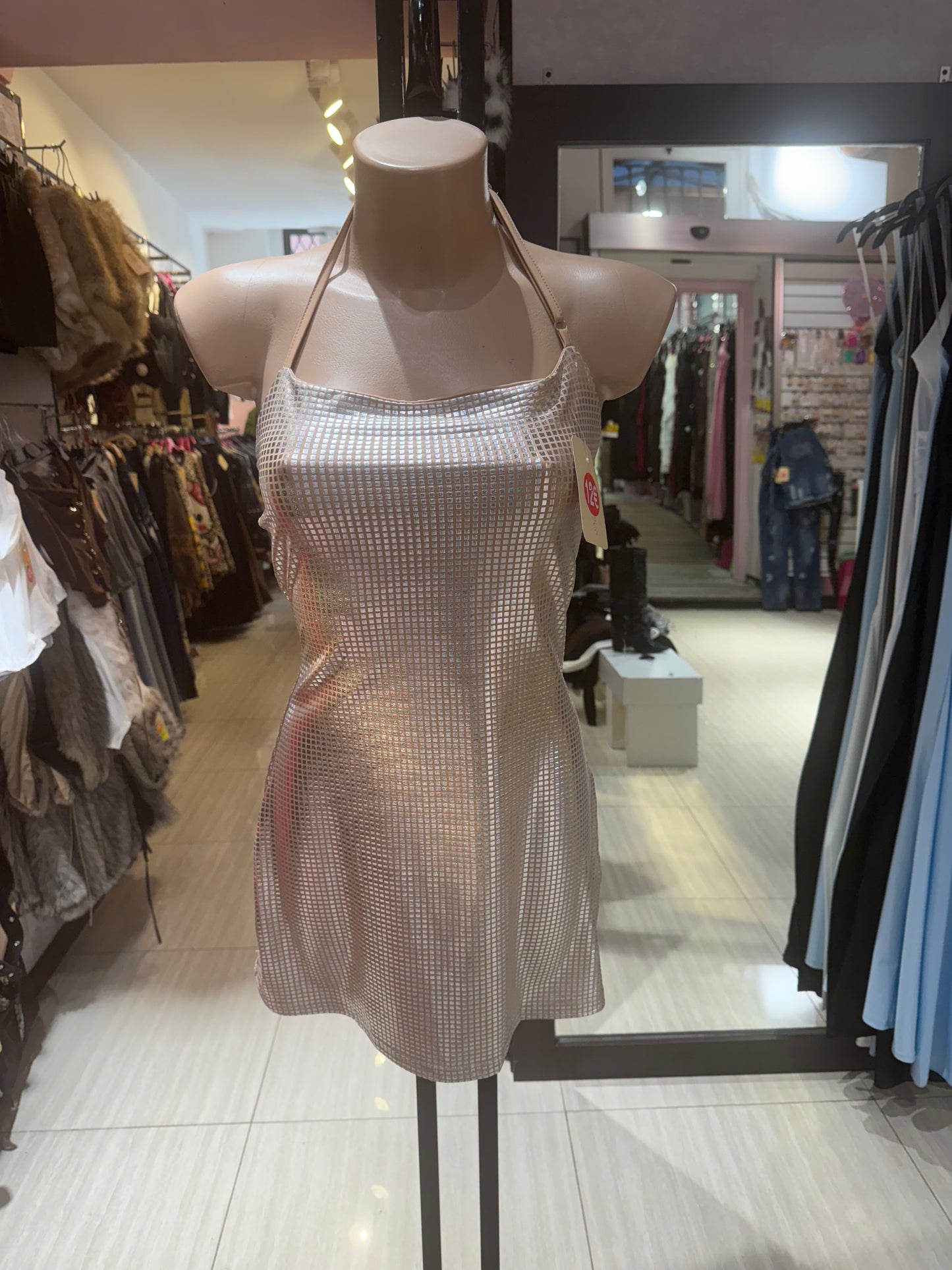 Vestito corto lucido