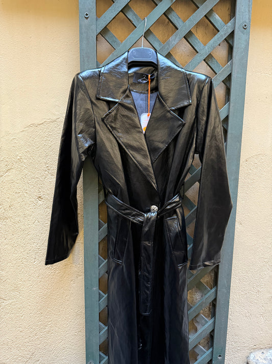 Giacca lungo in pelle