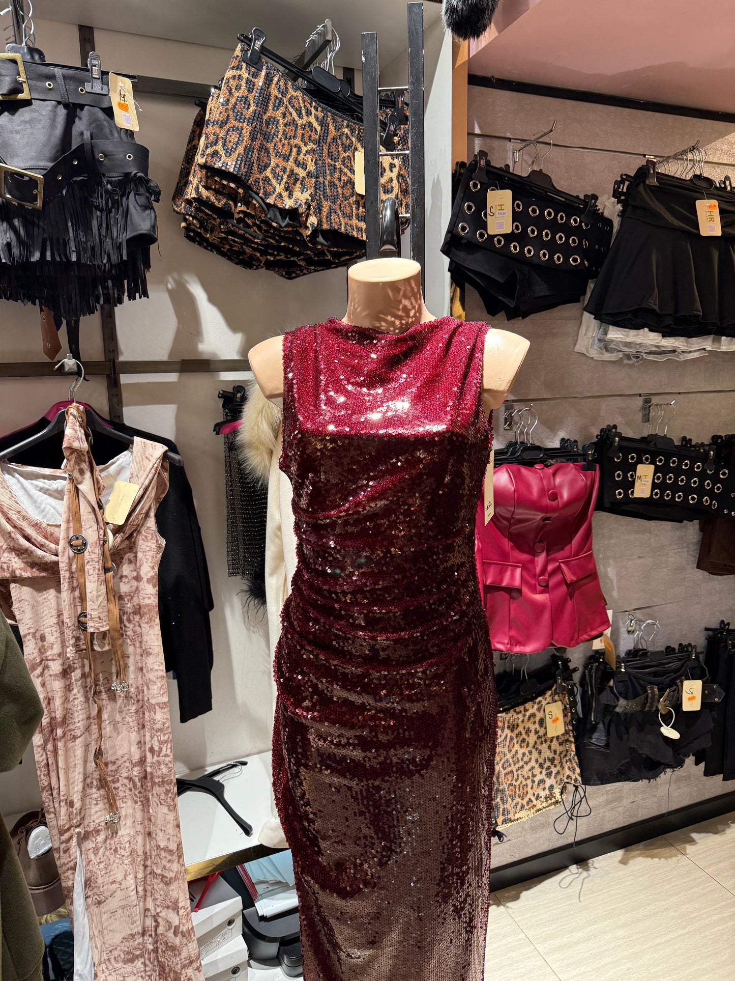 Vestito lungo Brillantinato Strass