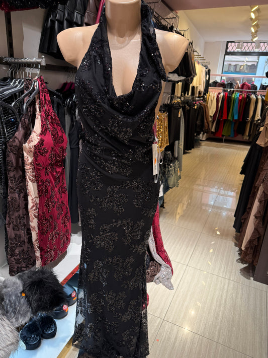 Vestito paillettes lungo siero