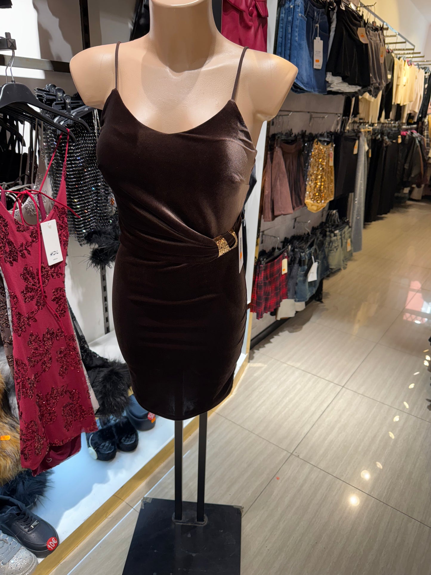 Vestito in Velluto corto