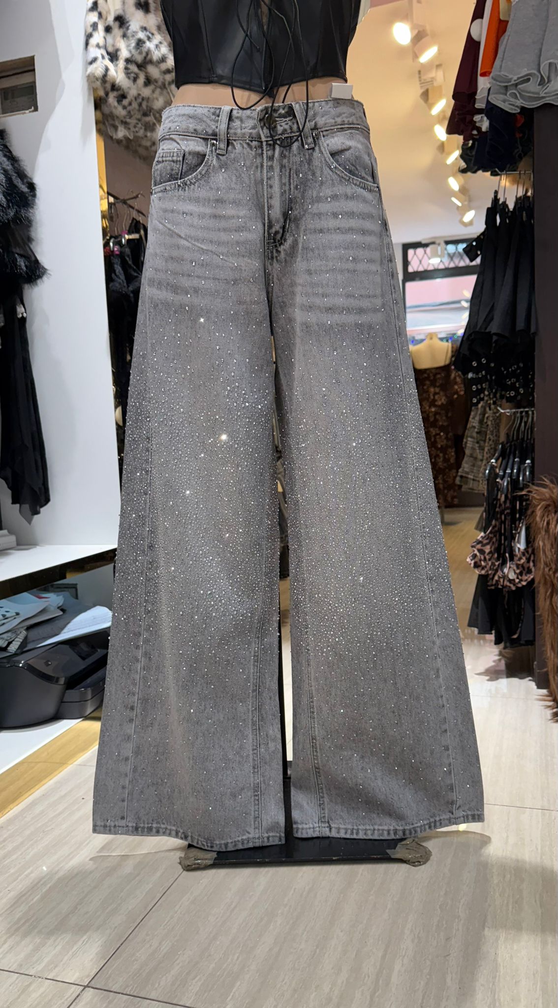Pantaloni brillantinati