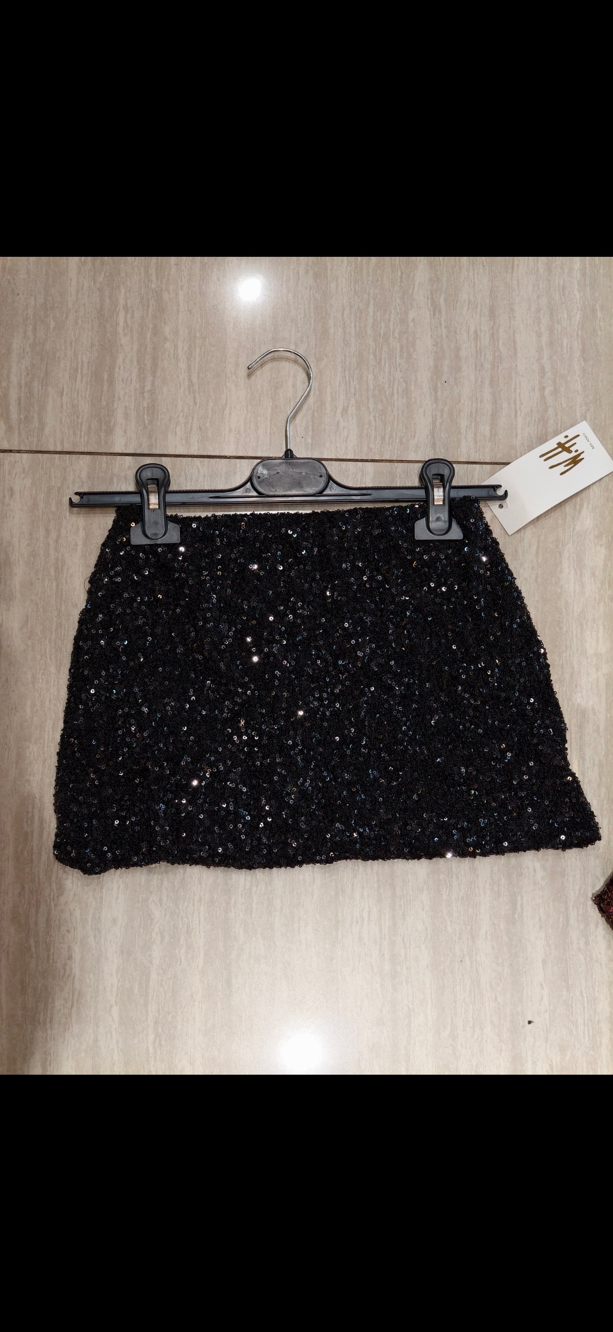 Mini gonna Paillettes con pantaloncino sotto