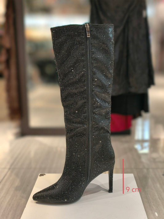 Stivali Spillo Brillantinato