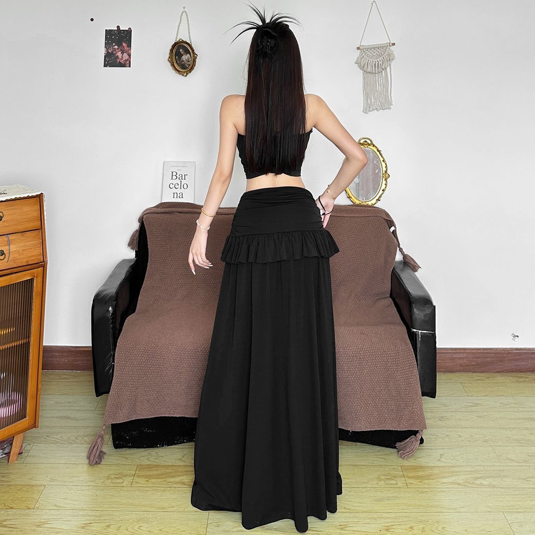 Gonna lunga spaccato