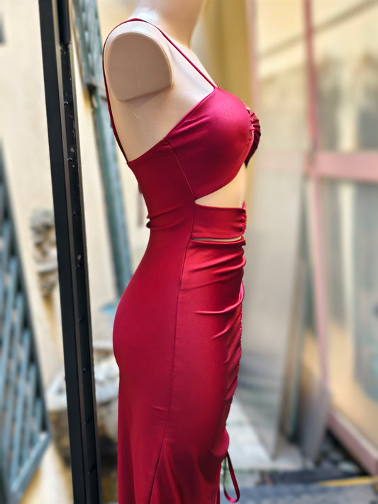 Vestito con anelli fronte