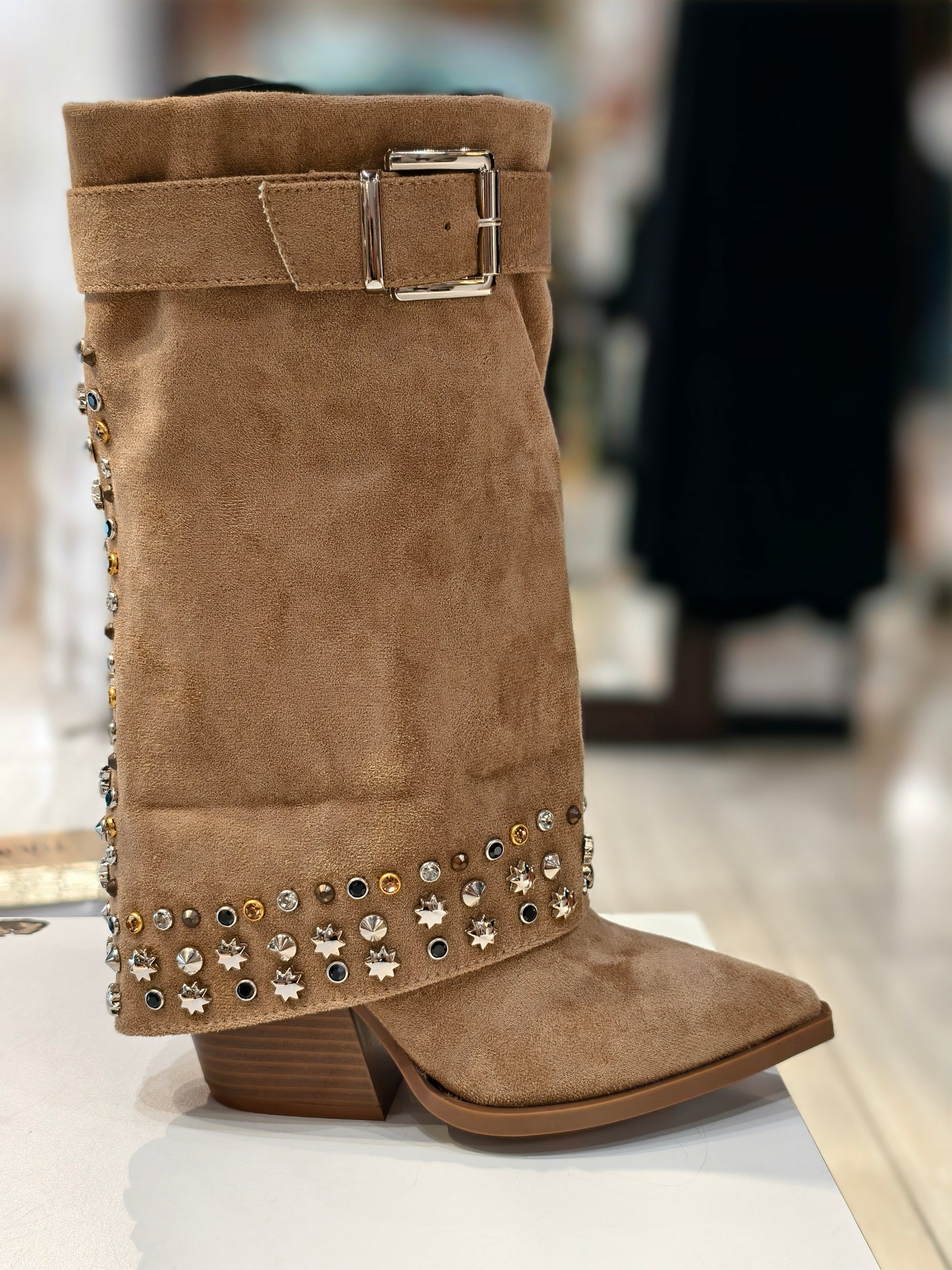 Stivali Camoscio con borchie