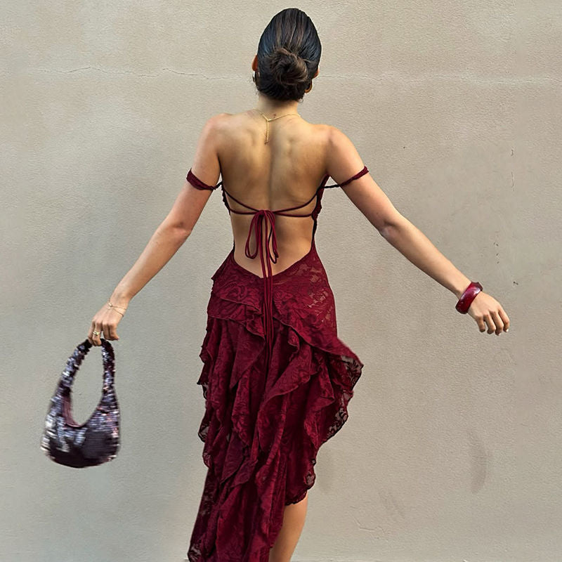 Vestito rosso flower