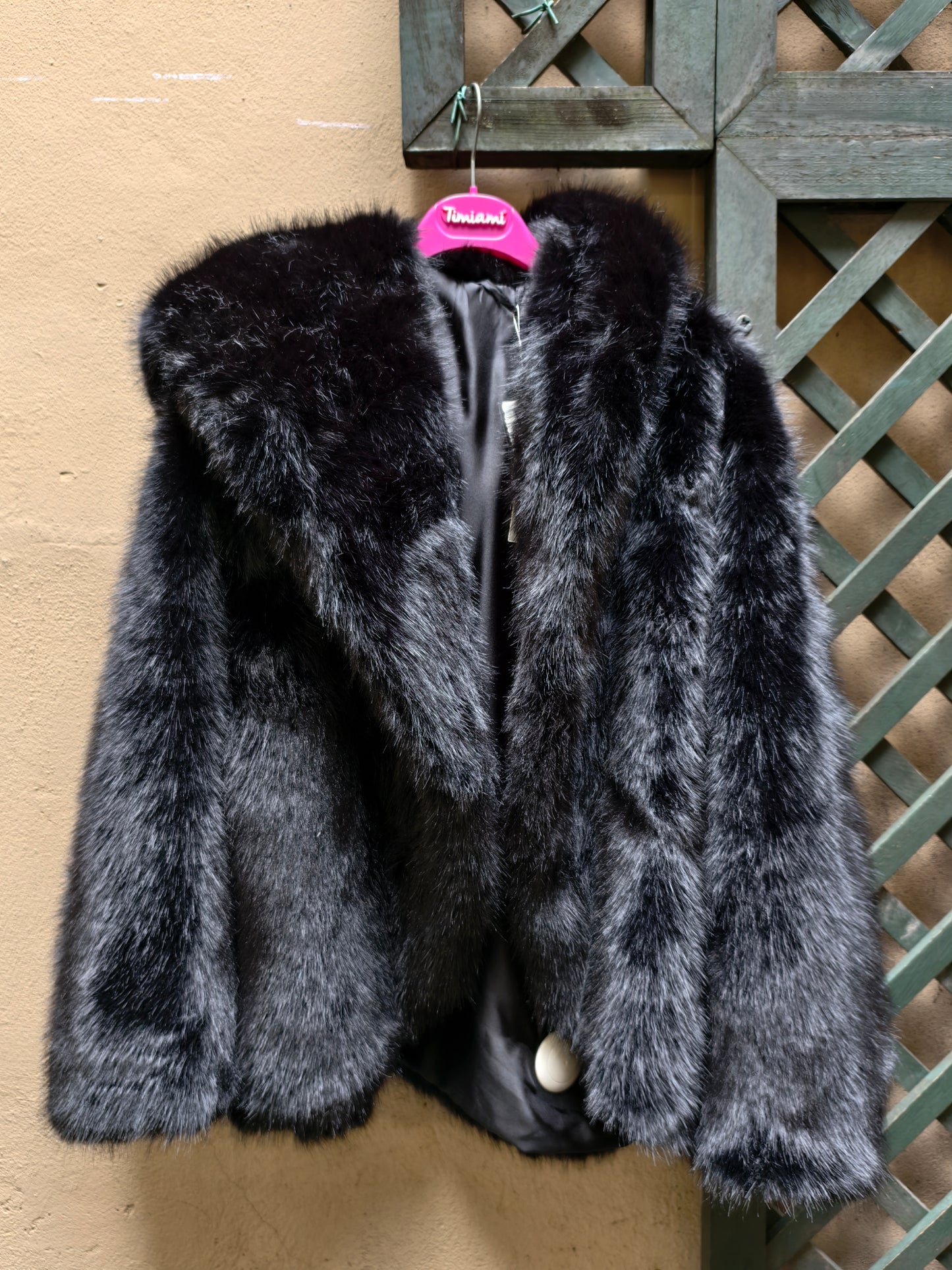 Pelliccia giacca con cappuccio