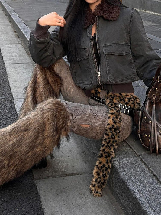 Pantalone con pelliccia