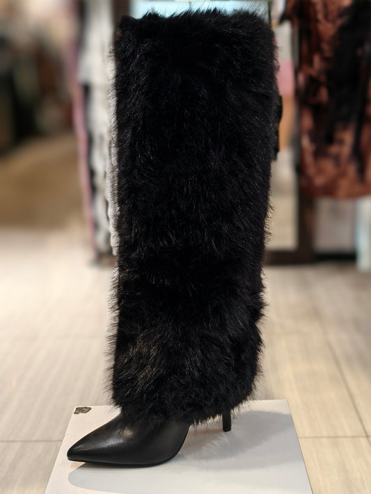 Stivali spillo peloso