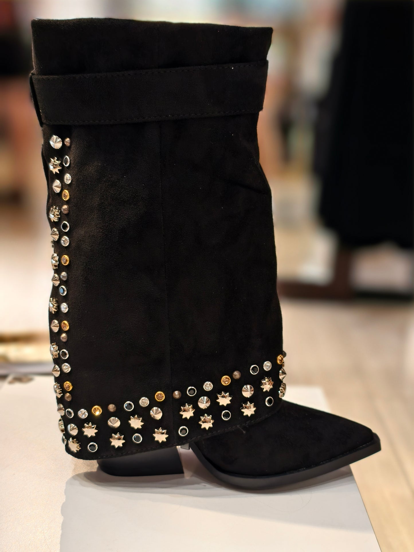 Stivali Camoscio con borchie