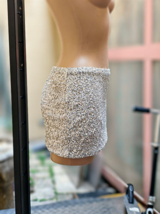 Mini gonna Paillettes con pantaloncino sotto