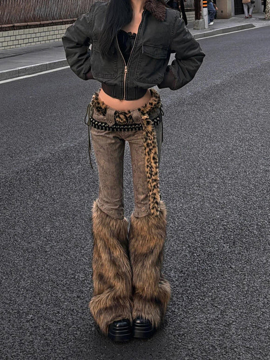 Pantalone con pelliccia