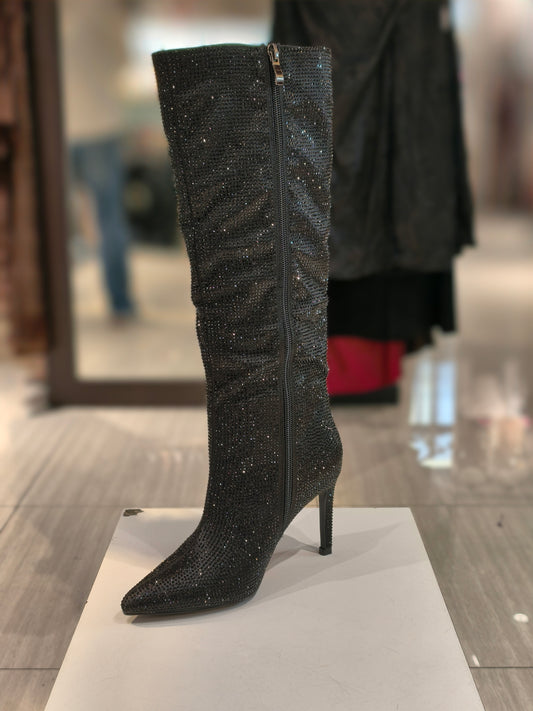 Stivali Spillo Brillantinato