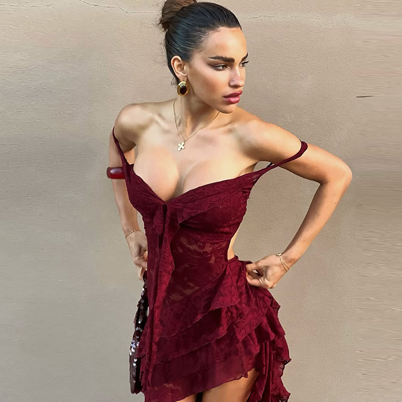 Vestito rosso flower