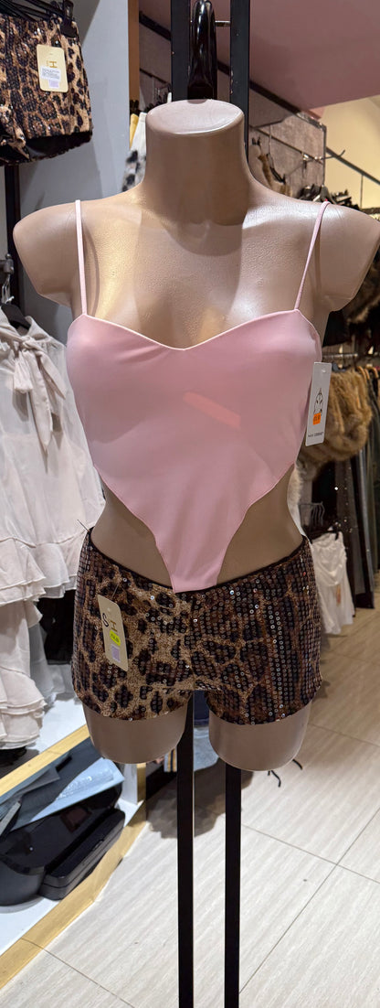 Body scollato con spalline sottili