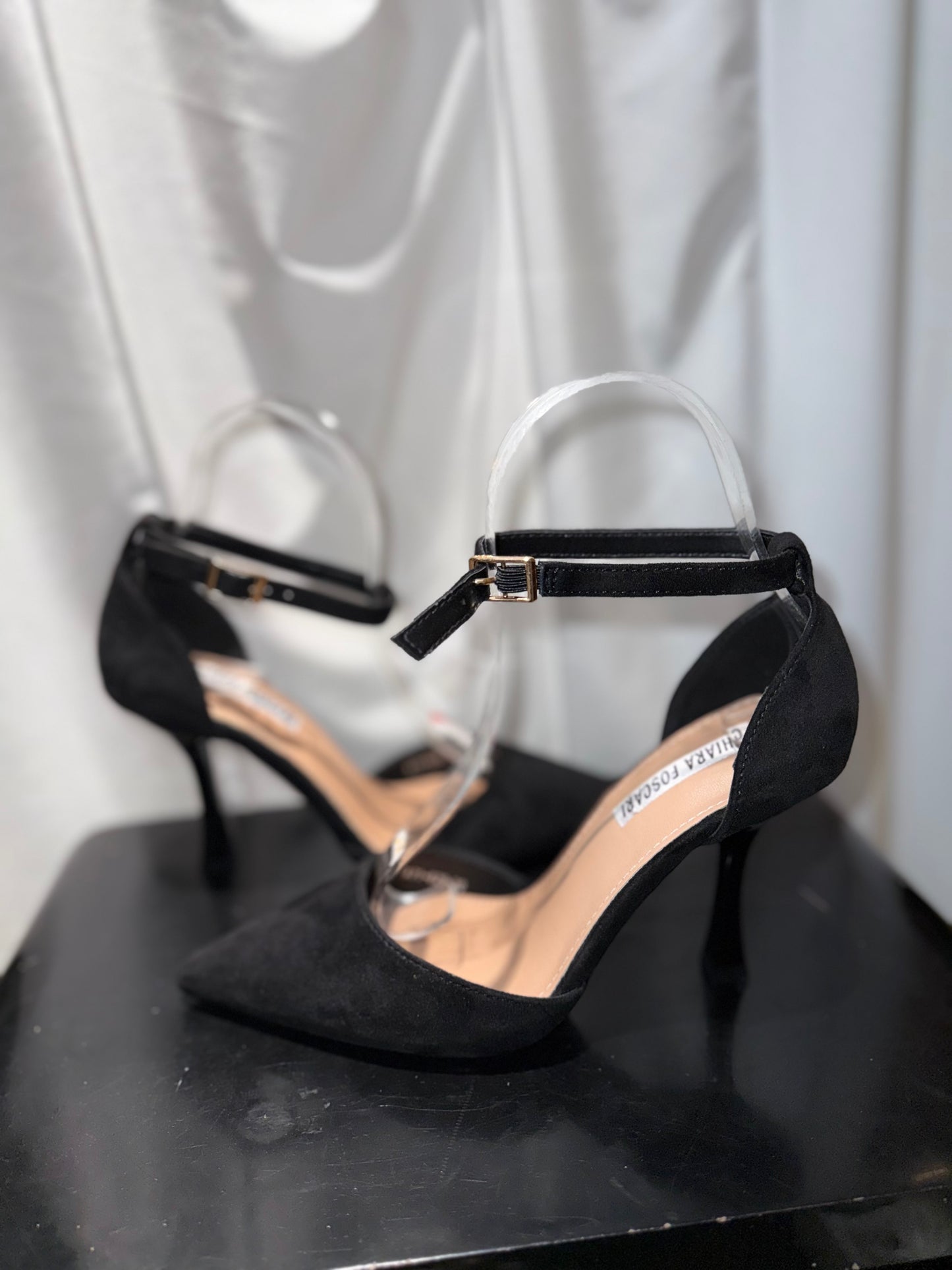 Tacco camoscio Spillo con cinturino FreeWalk