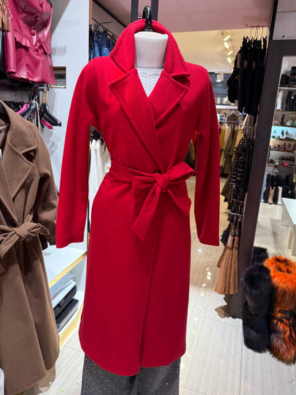 Cappotto lungo effetto lana