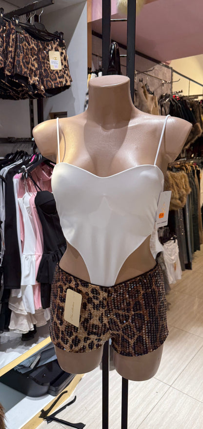 Body scollato con spalline sottili