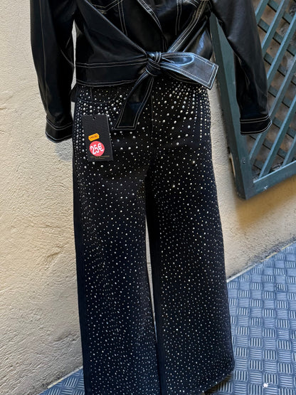 Pantalone Brillantinato Nero
