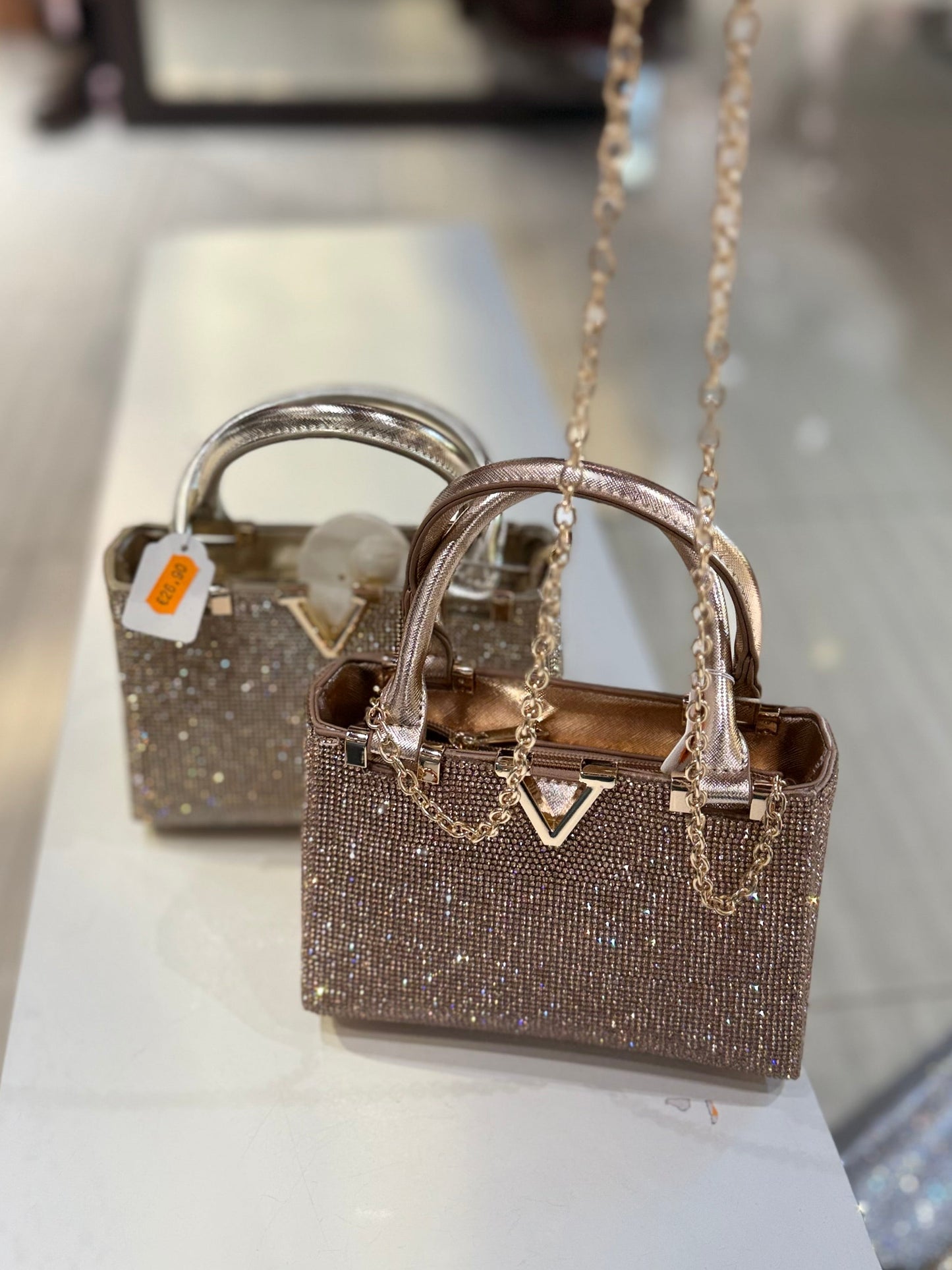 Borsa brillantinato