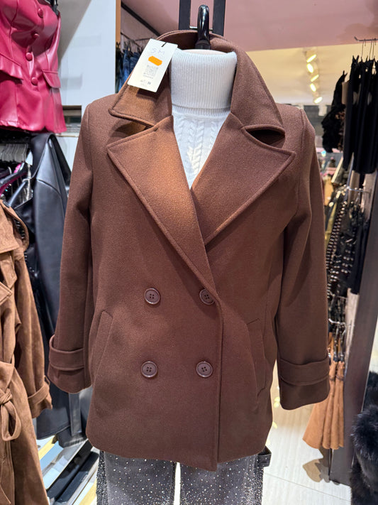 Giacca elegante corto effetto lana