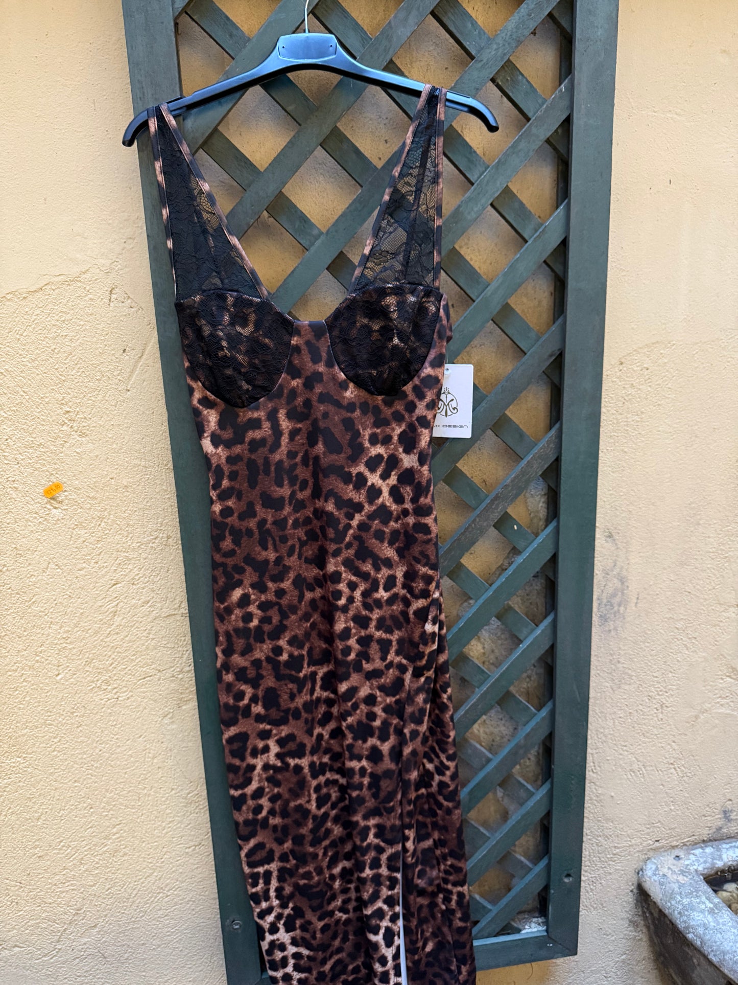 Vestito lungo leopardato