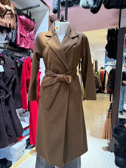 Cappotto lungo effetto lana