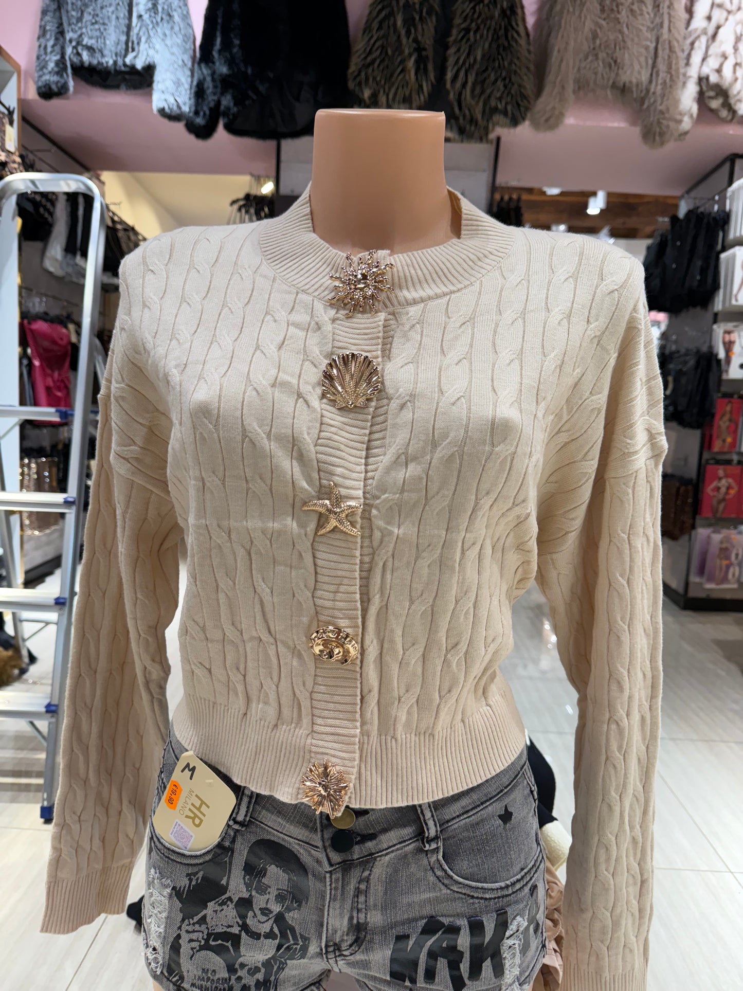 Maglione Bottoni beach