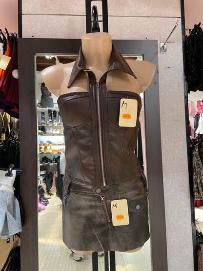 Top in ecopelle flor