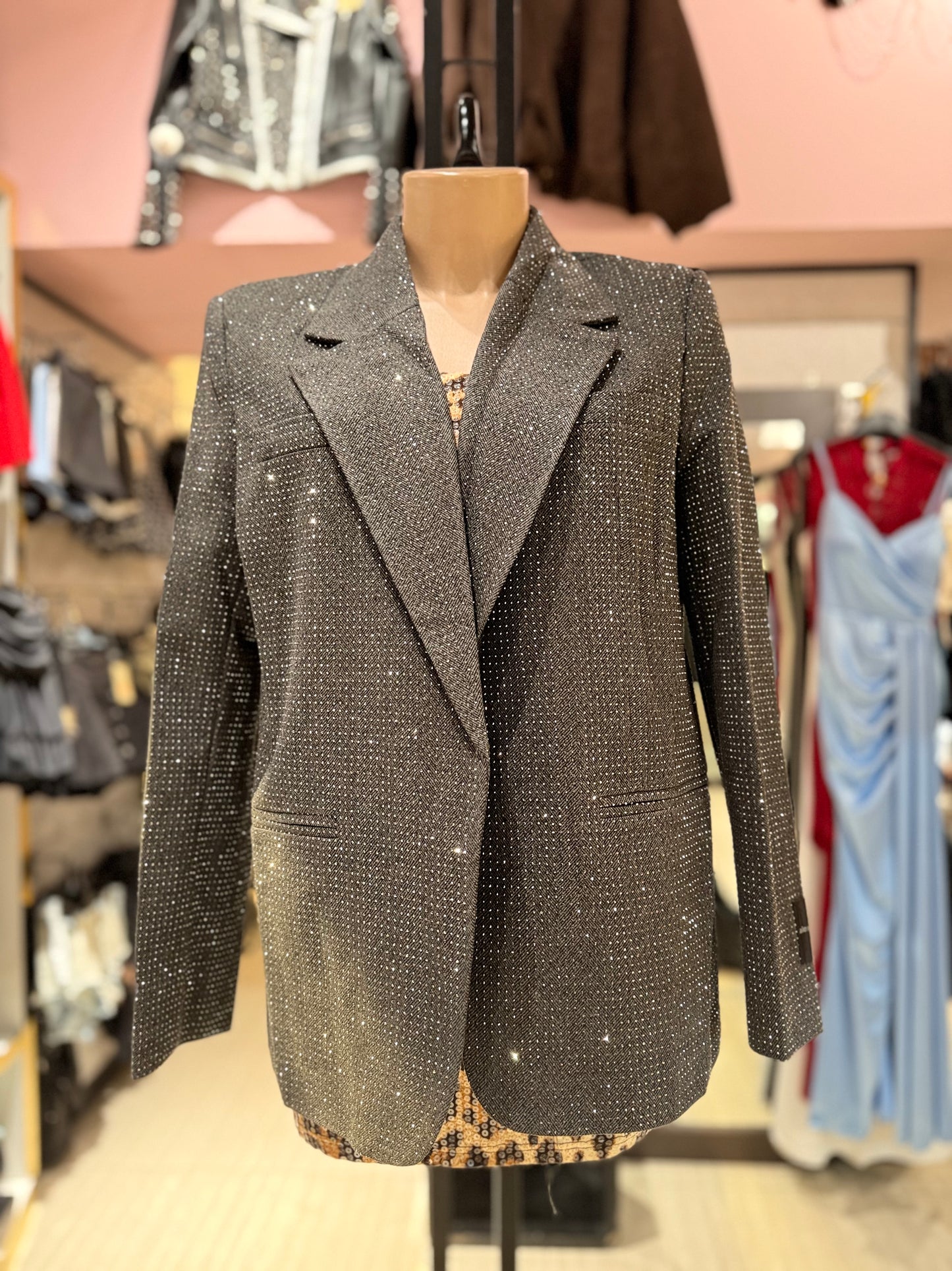 Blazer brillantinato