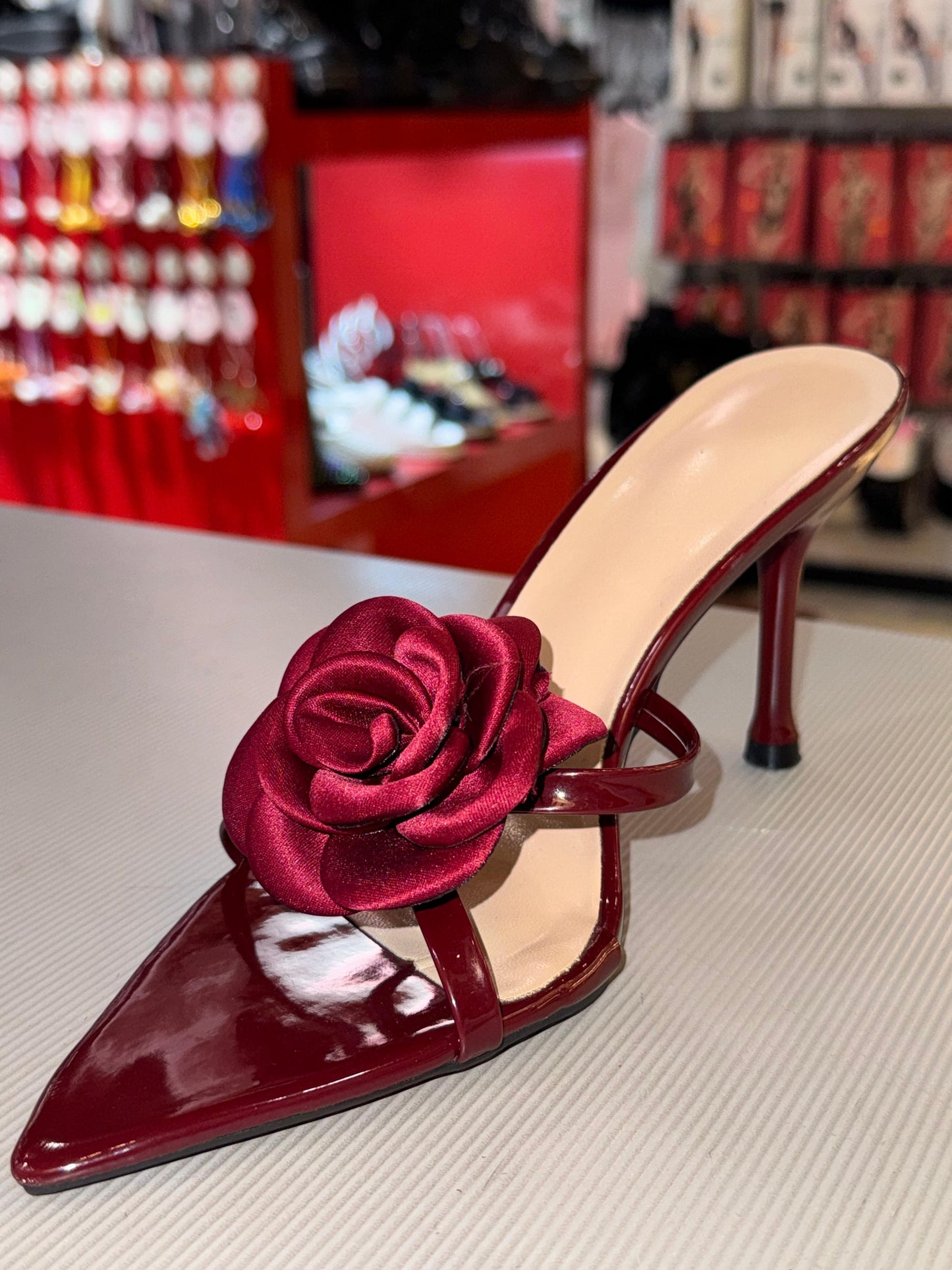 Sandalo Ciabatta con Tacco – Rosa Elegante