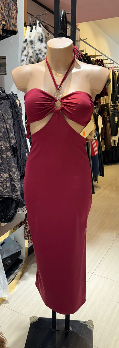 Vestito intrecciato lungo