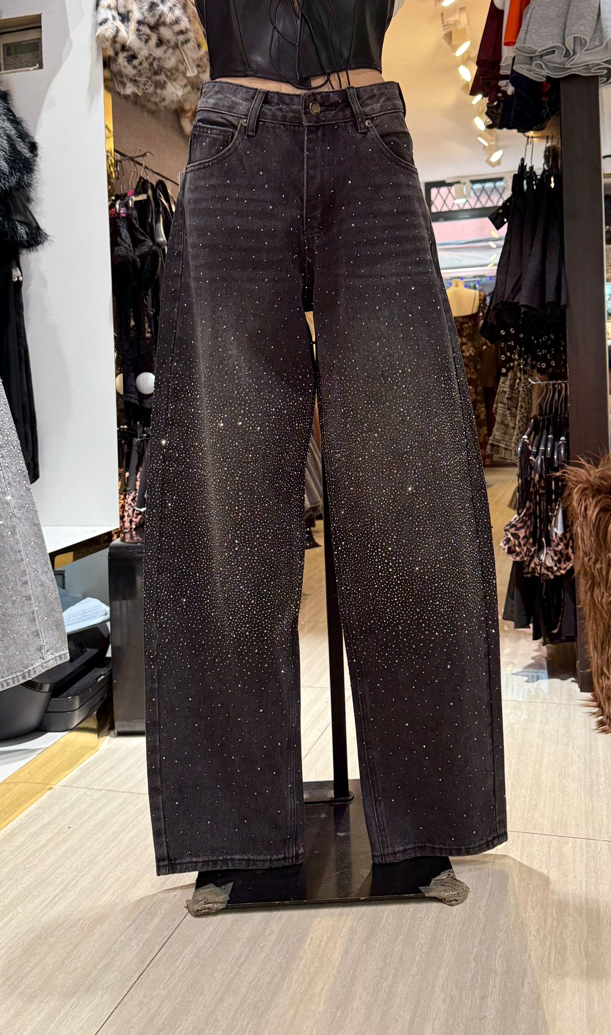 Pantaloni brillantinati