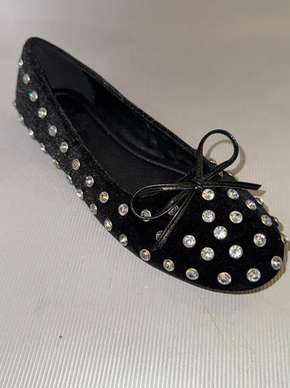 Ballerine glitter in gamoscio –
