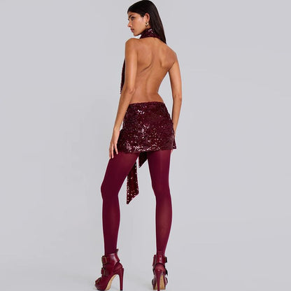 Vestito Shining Bordeaux