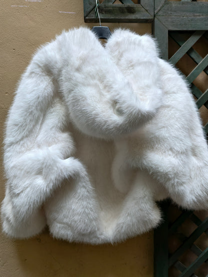 Pelliccia giacca con cappuccio