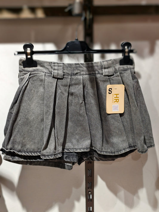 Gonna in denim grigio