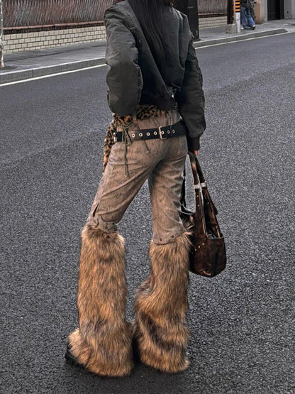 Pantalone con pelliccia