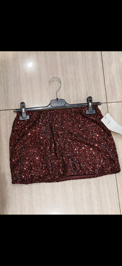 Mini gonna Paillettes con pantaloncino sotto