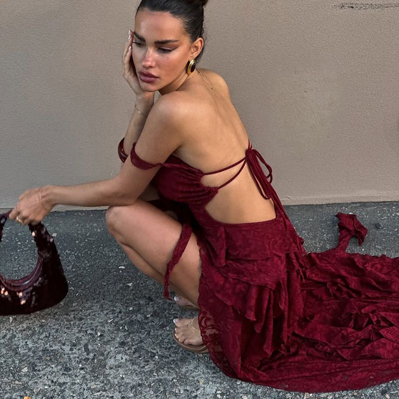 Vestito rosso flower