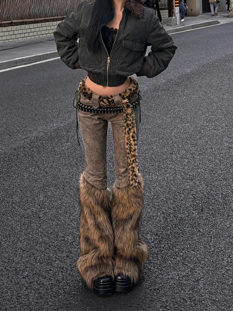 Pantalone con pelliccia