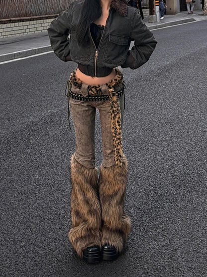 Pantalone con pelliccia