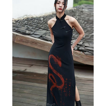 Vestito lungo Red dragon