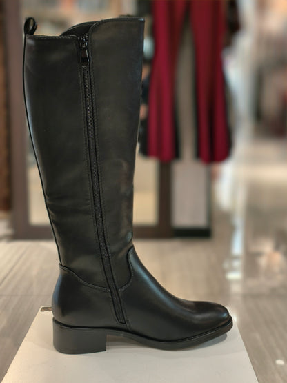 Stivale con cerniera tacco basso