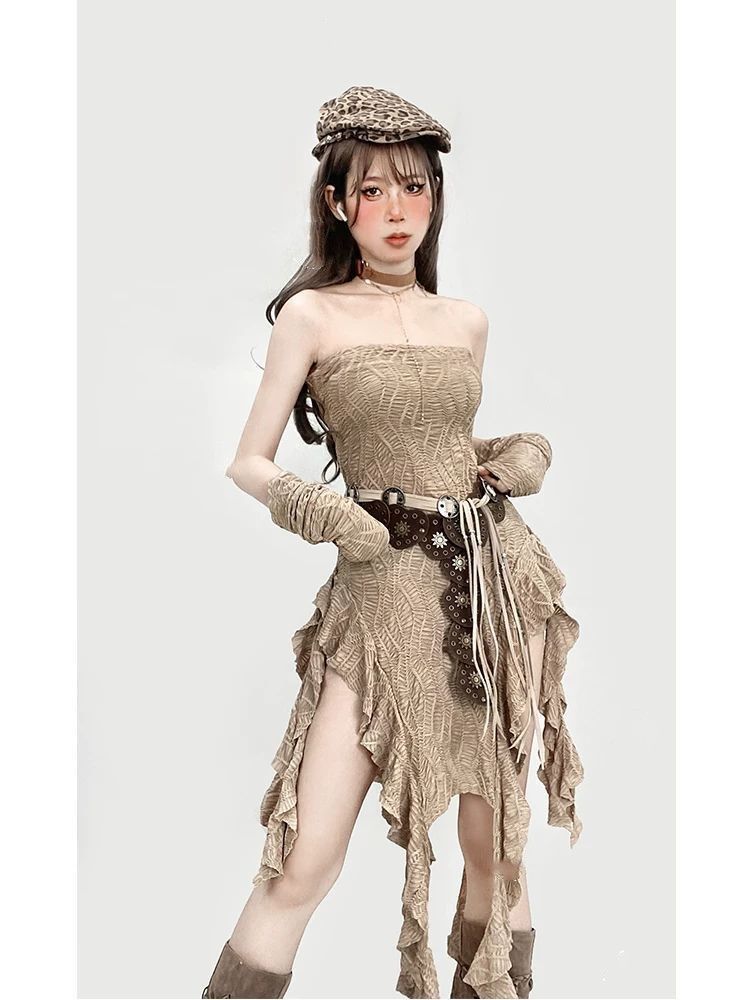 Vestito balze con maniche