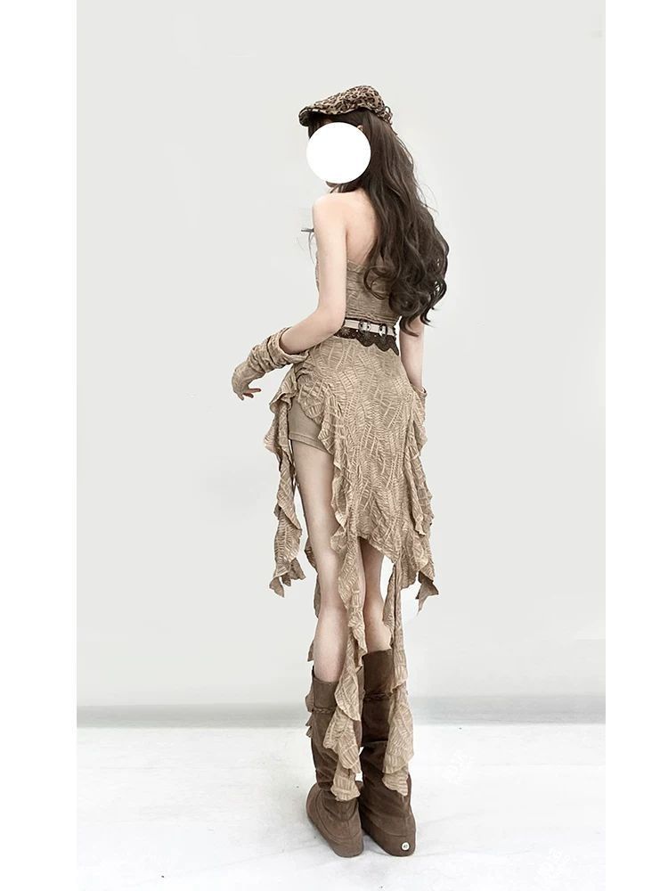 Vestito balze con maniche